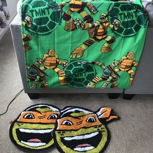 Ninja turtles shower curtain and bath matts